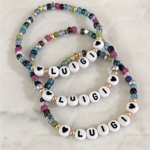 Luigi beaded bracelets - Set of 2